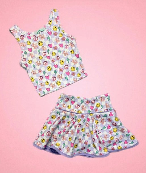 Preppy Skirt and Tank Set