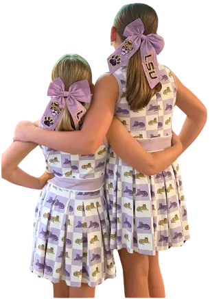 💜💛Girls Purple and Gold Tiger Game Day Dress💛💜