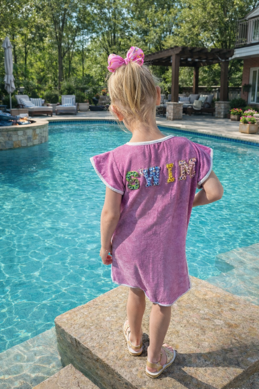 Pink Terry Cloth Swim Cover-Up