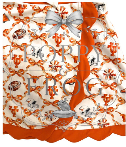 Longhorns Bow Print Scallop Skort Set