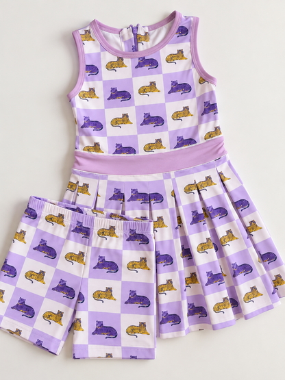 💜💛Girls Purple and Gold Tiger Game Day Dress💛💜