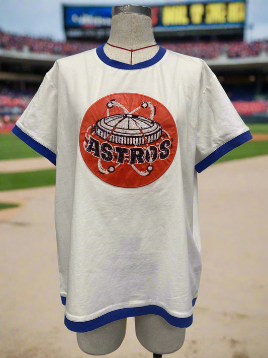 Retro Astros Dome  Sequin Shirt